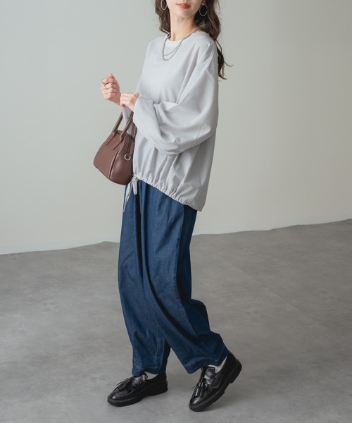 refinedworks(リファインドワークス)の「【refinedworks】体型カバー & こなれ感 デニム コクーン イージー パンツ(その他パンツ・レディース・ブラック/キナリ/インディゴブルー・FREE)」の11枚目の写真