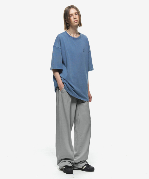 SECONDMONO（セカンドモノローグ）の「キーホールポイント刺繍ロゴピグメントパンツ[GRAY]_SEPT043GRAY（スウェットパンツ・レディース・その他・30inch/28inch/32inch）」の4枚目の写真