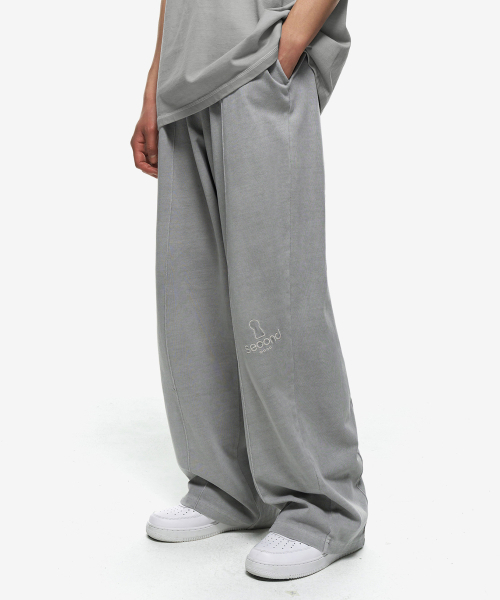 SECONDMONO（セカンドモノローグ）の「キーホールポイント刺繍ロゴピグメントパンツ[GRAY]_SEPT043GRAY（スウェットパンツ・レディース・その他・30inch/28inch/32inch）」の6枚目の写真