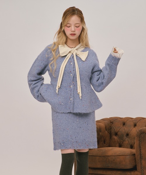 loin nuit（ロワンニュイ）の「spangle mini onepiece / スパンコールミニワンピース（ワンピース・レディース・ブルー/アイボリー/グレー/ブラック/ピンク/ライトブラウン・FREE）」の15枚目の写真