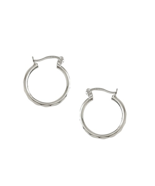 THEATER(シアター)の「THEATER シアター ダイヤモンドカットチャンキーフープシルバーピアス L size(taxco)(ピアス(両耳用)・レディース・シルバー・FREE)」の2枚目の写真