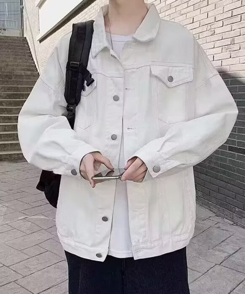 KELVIN（ケルヴァン）の「Classic Trucker Jacket クラシックトラッカージャケット（ブルゾン・メンズ・ホワイト/ブラック・MEDIUM/LARGE）」の3枚目の写真