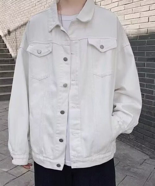KELVIN（ケルヴァン）の「Classic Trucker Jacket クラシックトラッカージャケット（ブルゾン・メンズ・ホワイト/ブラック・MEDIUM/LARGE）」の4枚目の写真