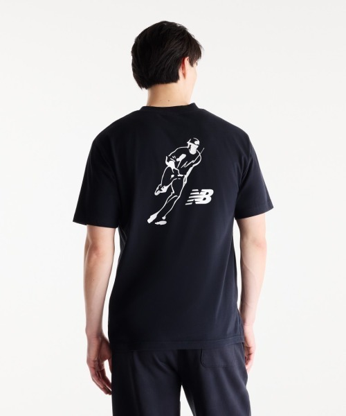 NEW BALANCE(ニューバランス)の「New Balance Shohei Ohtani Always On Logo Short Sleeve T-Shirt(ニューバランス 大谷翔平 オールウェイズオンロゴ Tシャツ)(Tシャツ/カットソー・メンズ・White/ブラック系/ブルー系・MEDIUM/LARGE/X-LARGE)」の3枚目の写真