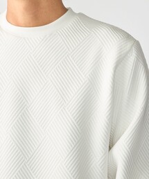 SHIPS: 膨れ ジャカード ロングスリーブ Tシャツ 26AW