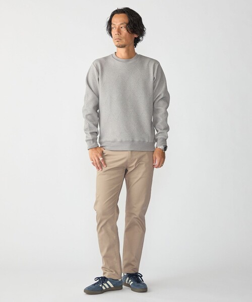 SHIPS（シップス）の「SHIPS: 膨れ ジャカード ロングスリーブ Tシャツ 26AW（Tシャツ/カットソー・メンズ・ネイビー/グレー/ホワイト・LARGE/SMALL/MEDIUM/X-LARGE）」の4枚目の写真