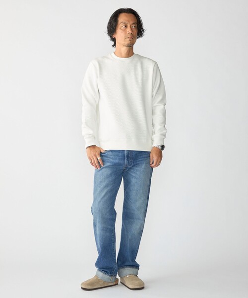 SHIPS（シップス）の「SHIPS: 膨れ ジャカード ロングスリーブ Tシャツ 26AW（Tシャツ/カットソー・メンズ・ネイビー/グレー/ホワイト・LARGE/SMALL/MEDIUM/X-LARGE）」の6枚目の写真