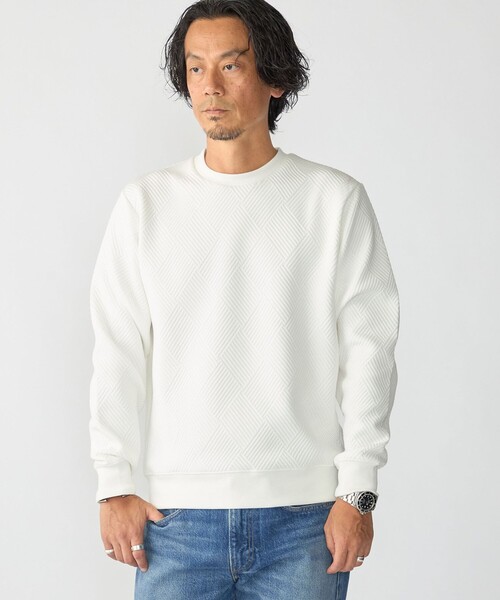 SHIPS（シップス）の「SHIPS: 膨れ ジャカード ロングスリーブ Tシャツ 26AW（Tシャツ/カットソー・メンズ・ネイビー/グレー/ホワイト・LARGE/SMALL/MEDIUM/X-LARGE）」の9枚目の写真