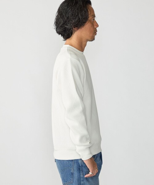 SHIPS（シップス）の「SHIPS: 膨れ ジャカード ロングスリーブ Tシャツ 26AW（Tシャツ/カットソー・メンズ・ネイビー/グレー/ホワイト・LARGE/SMALL/MEDIUM/X-LARGE）」の10枚目の写真