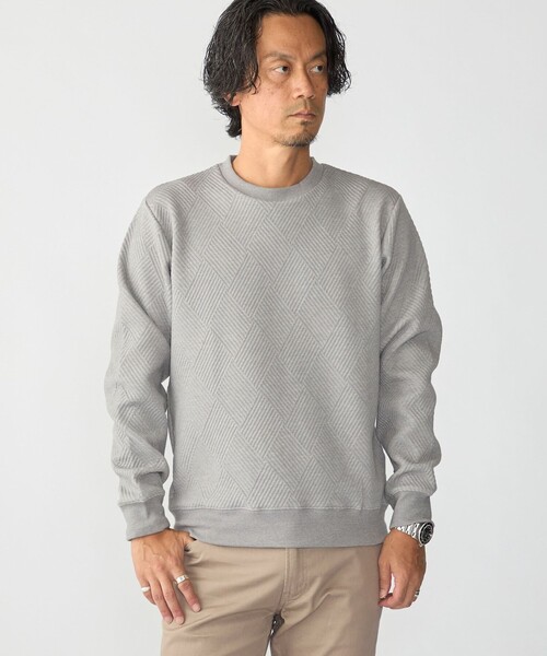 SHIPS（シップス）の「SHIPS: 膨れ ジャカード ロングスリーブ Tシャツ 26AW（Tシャツ/カットソー・メンズ・ネイビー/グレー/ホワイト・LARGE/SMALL/MEDIUM/X-LARGE）」の12枚目の写真
