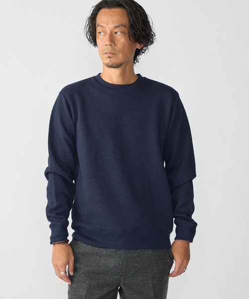 SHIPS（シップス）の「SHIPS: 膨れ ジャカード ロングスリーブ Tシャツ 26AW（Tシャツ/カットソー・メンズ・ネイビー/グレー/ホワイト・LARGE/SMALL/MEDIUM/X-LARGE）」の13枚目の写真