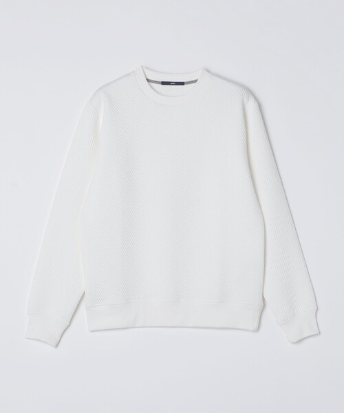 SHIPS（シップス）の「SHIPS: 膨れ ジャカード ロングスリーブ Tシャツ 26AW（Tシャツ/カットソー・メンズ・ネイビー/グレー/ホワイト・LARGE/SMALL/MEDIUM/X-LARGE）」の14枚目の写真