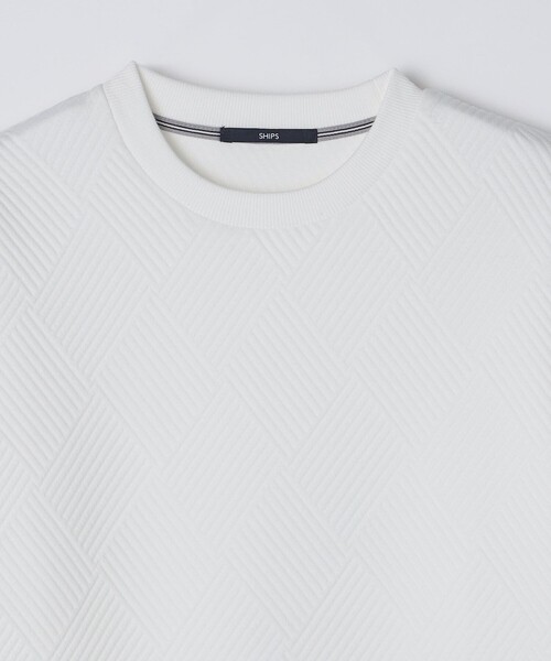 SHIPS（シップス）の「SHIPS: 膨れ ジャカード ロングスリーブ Tシャツ 26AW（Tシャツ/カットソー・メンズ・ネイビー/グレー/ホワイト・LARGE/SMALL/MEDIUM/X-LARGE）」の16枚目の写真