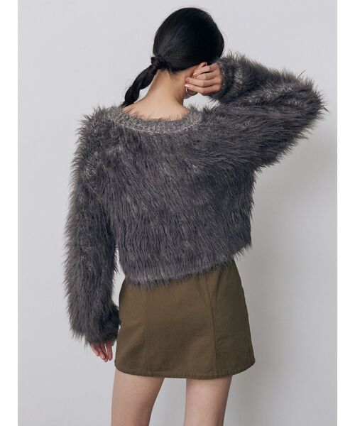 MURUA(ムルーア)の「リブダブルウエストミニスカート 秋服(スカート・レディース・ブラック/グレー/カーキ・1/2)」の9枚目の写真