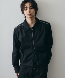 Minimal Stand Collar Half-Zip Short Blouson / ミニマルスタンドカラーハーフジップショートブルゾン
