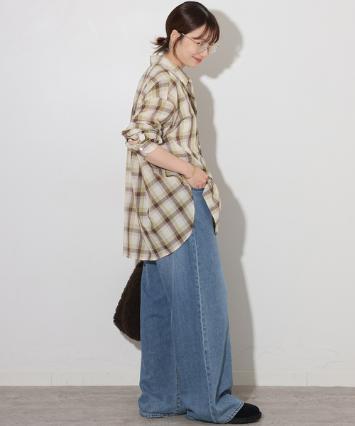 JOURNAL STANDARD relume(ジャーナルスタンダード レリューム)の「シアーボイルコットンチェックシャツ(シャツ/ブラウス・レディース・ブラック系その他/ベージュ系その他/ネイビー/チョコ・FREE)」の19枚目の写真