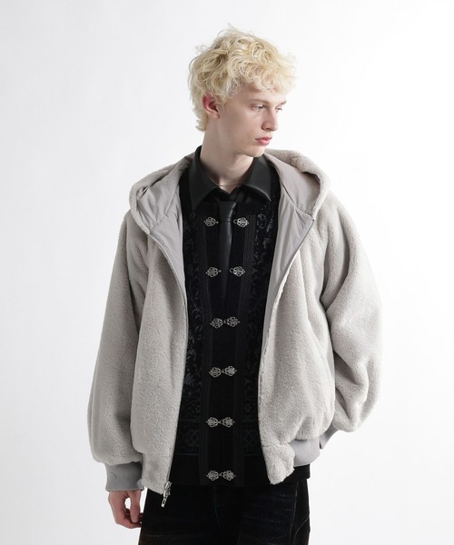 HARE(ハレ)の「リバーシブルフードファーブルゾン(HARE)(ブルゾン・メンズ・ブラック/パープル/グレー・SMALL/MEDIUM)」の20枚目の写真