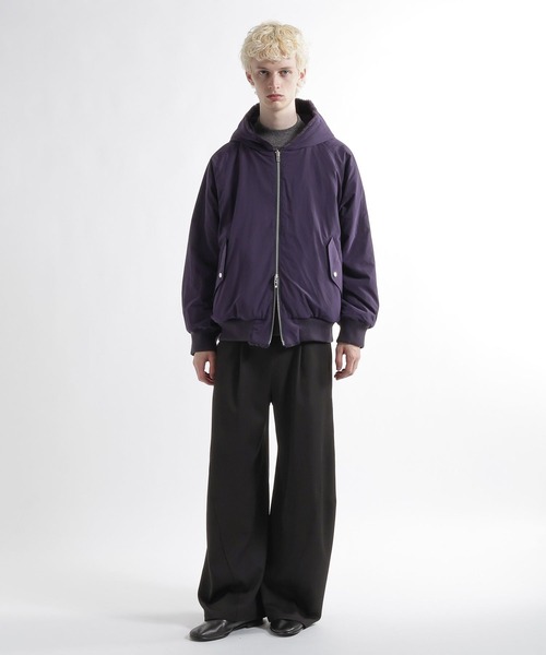 HARE(ハレ)の「リバーシブルフードファーブルゾン(HARE)(ブルゾン・メンズ・ブラック/パープル/グレー・SMALL/MEDIUM)」の13枚目の写真