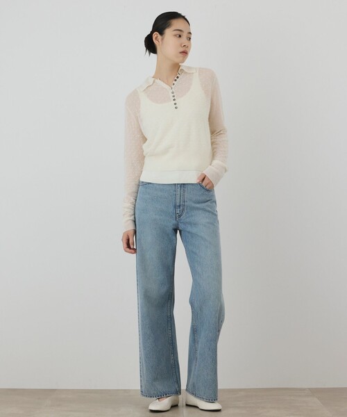 Diagram（ダイアグラム）の「ワイドデニムパンツ（デニムパンツ・レディース・ブラック/ブルー・38/36）」の3枚目の写真