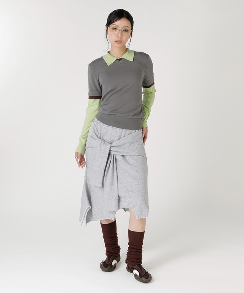 forget-me-nots（フォーゲットミーノッツ）の「RECONSTRUCTED SKIRT FMN-26AW-SK001（スカート・レディース・ピンク/グレー・SMALL）」の3枚目の写真