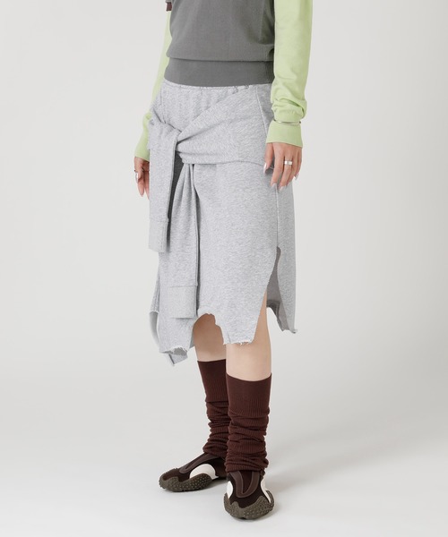 forget-me-nots（フォーゲットミーノッツ）の「RECONSTRUCTED SKIRT FMN-26AW-SK001（スカート・レディース・ピンク/グレー・SMALL）」の4枚目の写真