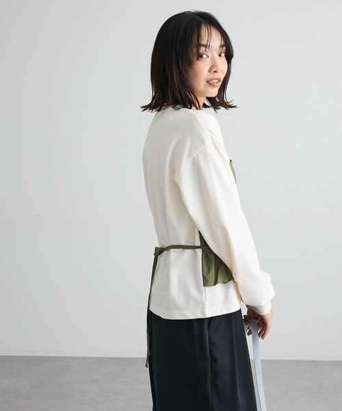 Green Parks(グリーンパークス)の「ビスチェドッキングミニ裏毛プルオーバー(Tシャツ/カットソー・レディース・杢グレー/カーキ・FREE)」の10枚目の写真