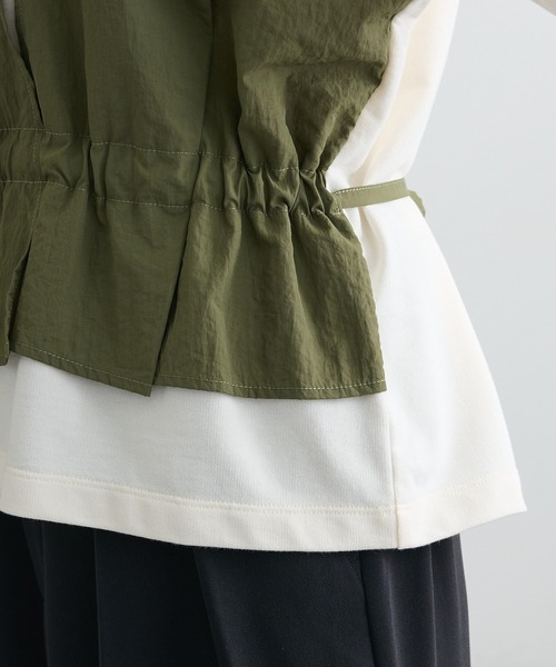 Green Parks(グリーンパークス)の「ビスチェドッキングミニ裏毛プルオーバー(Tシャツ/カットソー・レディース・杢グレー/カーキ・FREE)」の15枚目の写真