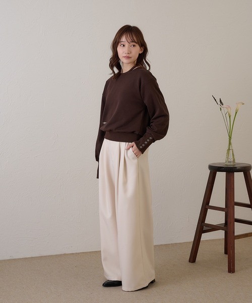 raffime(ラフィミー)の「【Raffime】カットアウトスウェットシャツ/プルオーバー(Tシャツ/カットソー・レディース・グレー/ダークブラウン・フリー)」の20枚目の写真