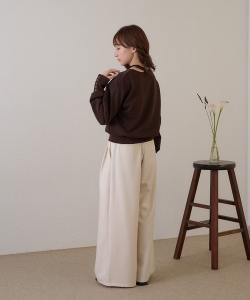 raffime(ラフィミー)の「【Raffime】カットアウトスウェットシャツ/プルオーバー(Tシャツ/カットソー・レディース・グレー/ダークブラウン・フリー)」の22枚目の写真