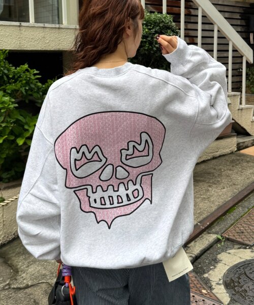 SOUNDSGOOOOD(サウンズグッド)の「【S.G】ドロップリキッドプリントスウェット(スウェット・メンズ・グレー/チャコールグレー・ONE SIZE)」の6枚目の写真