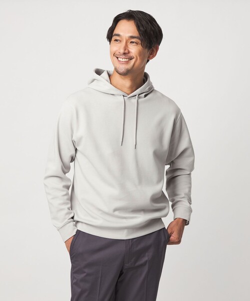 green label relaxing(グリーンレーベルリラクシング)の「【WEB限定】JUST fit デイリー ダンボール スウェット パーカー(パーカー・メンズ・モカ/ライトグレー/ブラック・L/S/XL/M)」の3枚目の写真