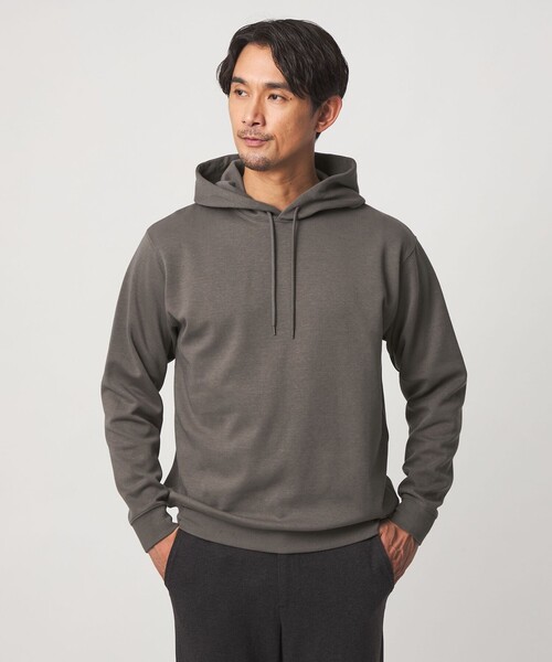 green label relaxing(グリーンレーベルリラクシング)の「【WEB限定】JUST fit デイリー ダンボール スウェット パーカー(パーカー・メンズ・モカ/ライトグレー/ブラック・L/S/XL/M)」の1枚目の写真