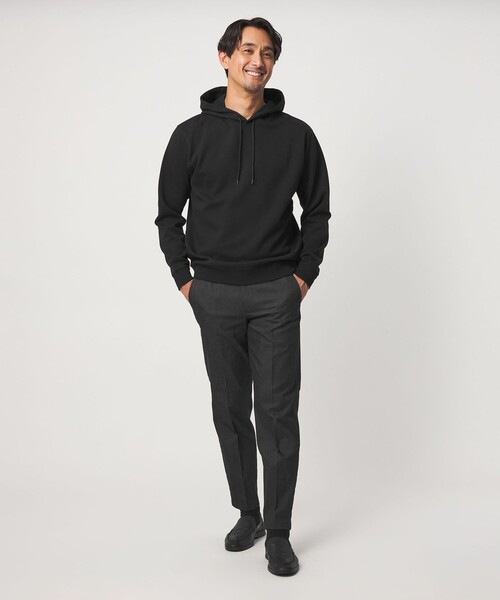 green label relaxing(グリーンレーベルリラクシング)の「【WEB限定】JUST fit デイリー ダンボール スウェット パーカー(パーカー・メンズ・モカ/ライトグレー/ブラック・L/S/XL/M)」の5枚目の写真