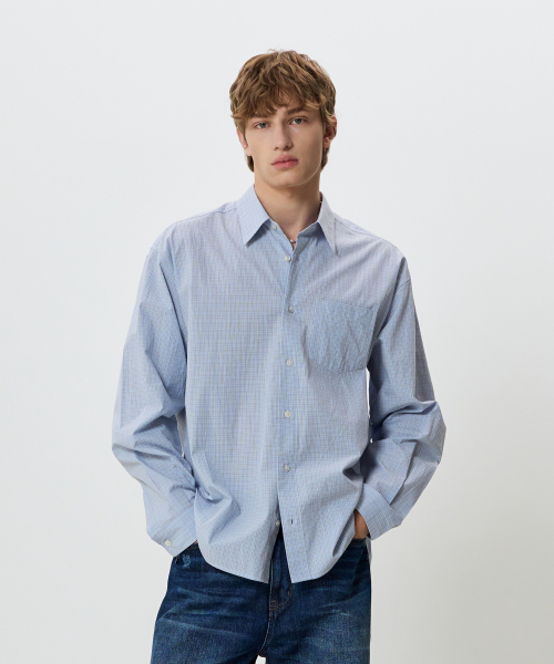 NOUN(ノウン)の「COMFY シャツ(ブルーチェック)(シャツ/ブラウス・メンズ・その他・2/1)」の1枚目の写真