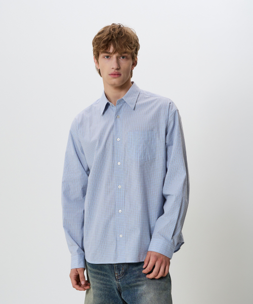 NOUN(ノウン)の「COMFY シャツ(ブルーチェック)(シャツ/ブラウス・メンズ・その他・2/1)」の2枚目の写真