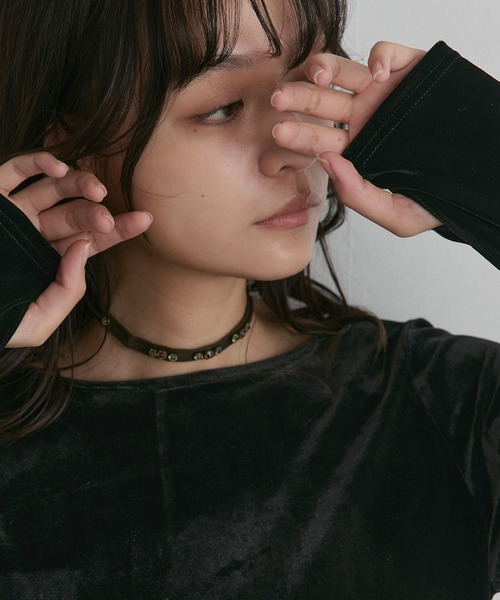 ad thie(アドティエ)の「アソート ベロア ロング ワンピース(ワンピース・レディース・ブラック系/ダークブラウン/ブラウン系/ブラック・FREE)」の10枚目の写真