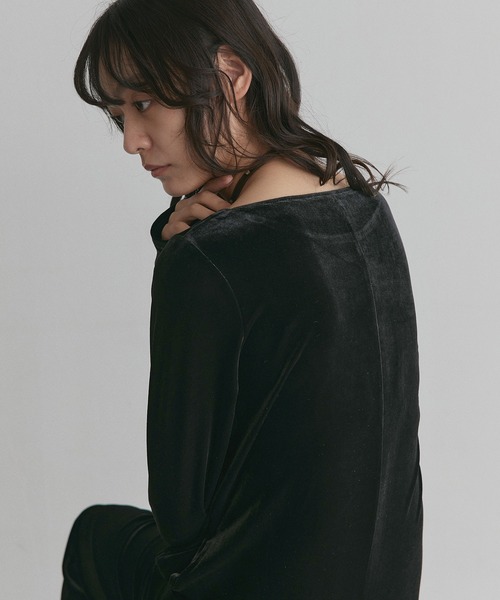 ad thie(アドティエ)の「アソート ベロア ロング ワンピース(ワンピース・レディース・ブラック系/ダークブラウン/ブラウン系/ブラック・FREE)」の13枚目の写真