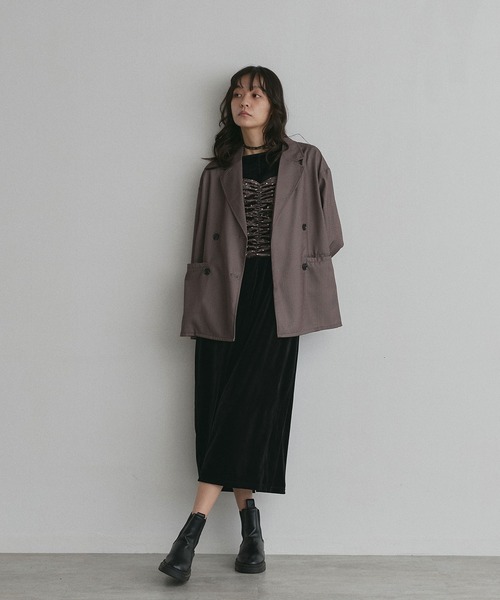 ad thie(アドティエ)の「アソート ベロア ロング ワンピース(ワンピース・レディース・ブラック系/ダークブラウン/ブラウン系/ブラック・FREE)」の14枚目の写真