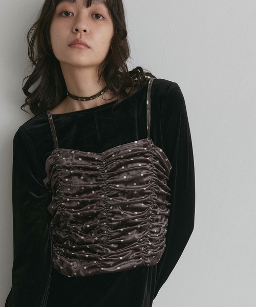 ad thie(アドティエ)の「アソート ベロア ロング ワンピース(ワンピース・レディース・ブラック系/ダークブラウン/ブラウン系/ブラック・FREE)」の15枚目の写真