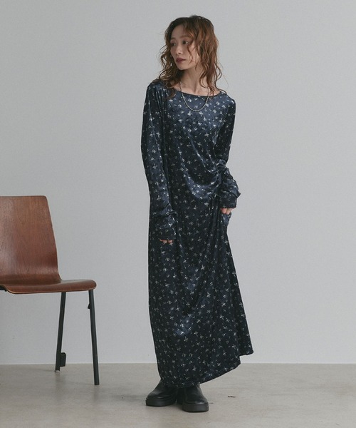 ad thie(アドティエ)の「アソート ベロア ロング ワンピース(ワンピース・レディース・ブラック系/ダークブラウン/ブラウン系/ブラック・FREE)」の18枚目の写真