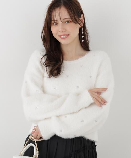 PROPORTION BODY DRESSING(プロポーションボディドレッシング)の「<E>ハート刺繍ニットトップス / 1216270108(ニット/セーター・レディース・ブルー/ホワイト系その他・FREE)」の3枚目の写真