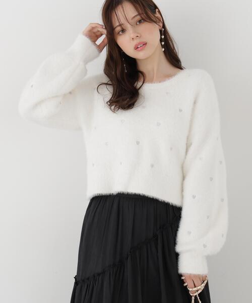 PROPORTION BODY DRESSING(プロポーションボディドレッシング)の「<E>ハート刺繍ニットトップス / 1216270108(ニット/セーター・レディース・ブルー/ホワイト系その他・FREE)」の5枚目の写真