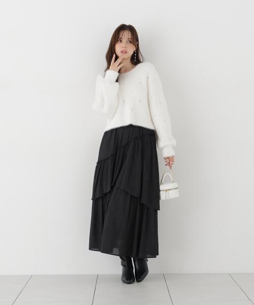 PROPORTION BODY DRESSING(プロポーションボディドレッシング)の「<E>ハート刺繍ニットトップス / 1216270108(ニット/セーター・レディース・ブルー/ホワイト系その他・FREE)」の7枚目の写真