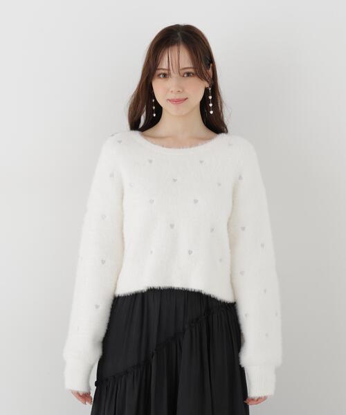 PROPORTION BODY DRESSING(プロポーションボディドレッシング)の「<E>ハート刺繍ニットトップス / 1216270108(ニット/セーター・レディース・ブルー/ホワイト系その他・FREE)」の9枚目の写真