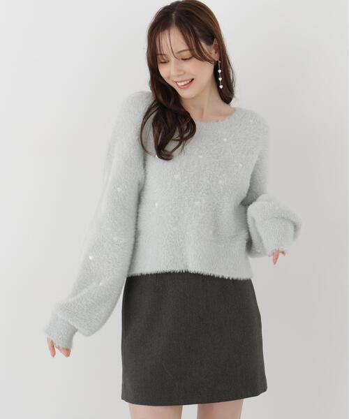 PROPORTION BODY DRESSING(プロポーションボディドレッシング)の「<E>ハート刺繍ニットトップス / 1216270108(ニット/セーター・レディース・ブルー/ホワイト系その他・FREE)」の15枚目の写真