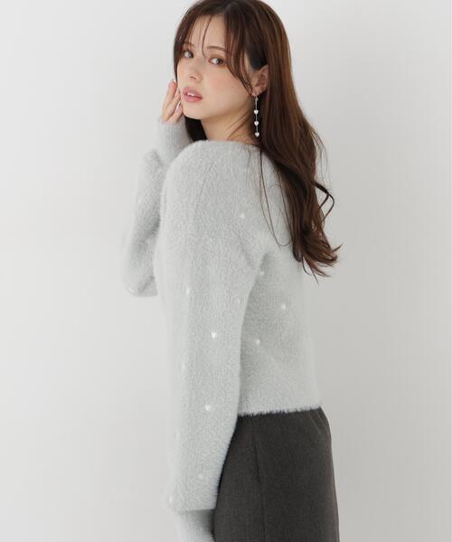 PROPORTION BODY DRESSING(プロポーションボディドレッシング)の「<E>ハート刺繍ニットトップス / 1216270108(ニット/セーター・レディース・ブルー/ホワイト系その他・FREE)」の16枚目の写真