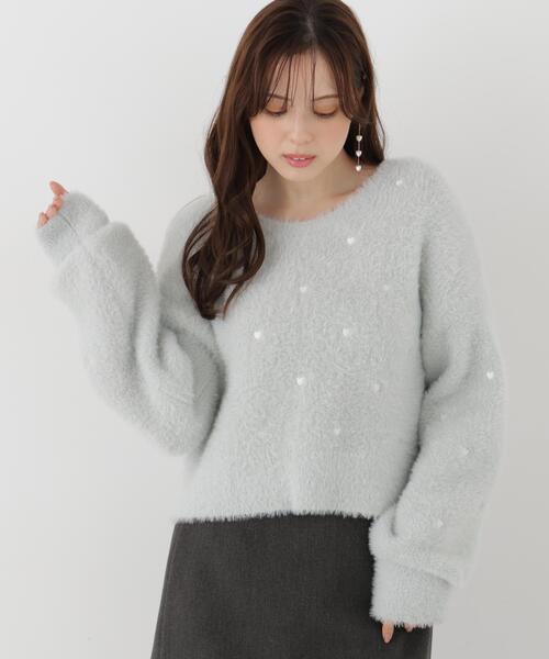 PROPORTION BODY DRESSING(プロポーションボディドレッシング)の「<E>ハート刺繍ニットトップス / 1216270108(ニット/セーター・レディース・ブルー/ホワイト系その他・FREE)」の17枚目の写真