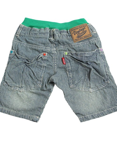 BREEZE（ブリーズ）の「BIGポケットデニムパンツ（5分丈）（デニムパンツ・キッズ・ブルー/ストライプ・95/100/80/90/110/130/140/120）」の6枚目の写真