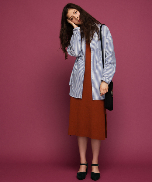 WEGO（ウィゴー）の「WEGO/ビッグシルエットシャツ（シャツ/ブラウス・レディース・ブルー系その他/パープル/オフホワイト/インディゴブルー・FREE）」の16枚目の写真