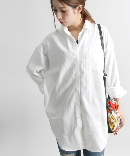 WEGO（ウィゴー）の「WEGO/ビッグシルエットシャツ（シャツ/ブラウス・レディース・ブルー系その他/パープル/オフホワイト/インディゴブルー・FREE）」の13枚目の写真